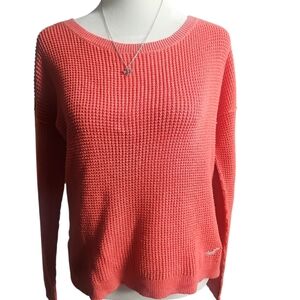 Hollister Waffle Knit Long Sleeve Blouse Small